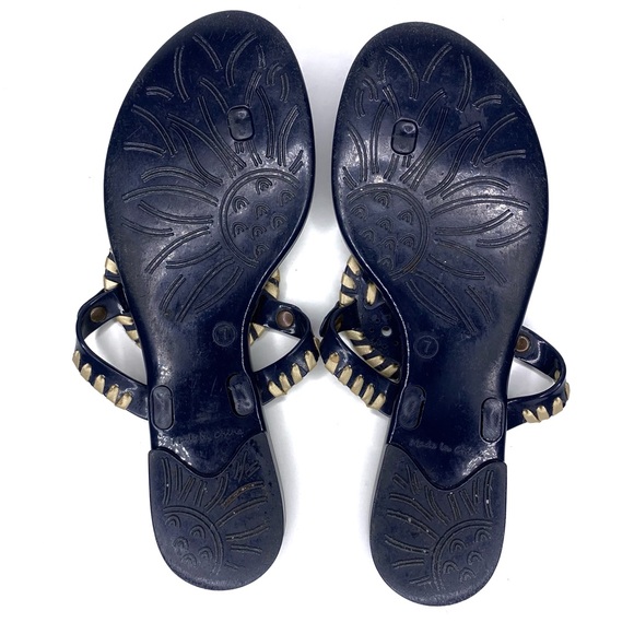 Jack Rogers Georgica Jelly Midnight Gold Sandals - Picture 6 of 6